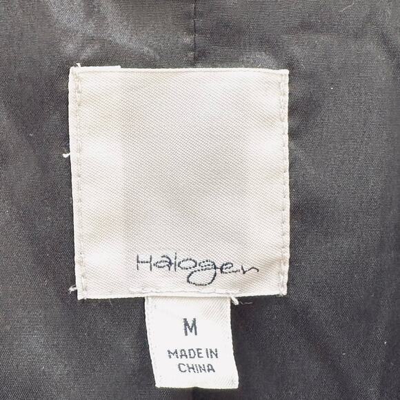 Halogen Jacket Black Gray Leopard Print Faux Fur Cropped Swing Blazer Medium - Picture 2 of 11